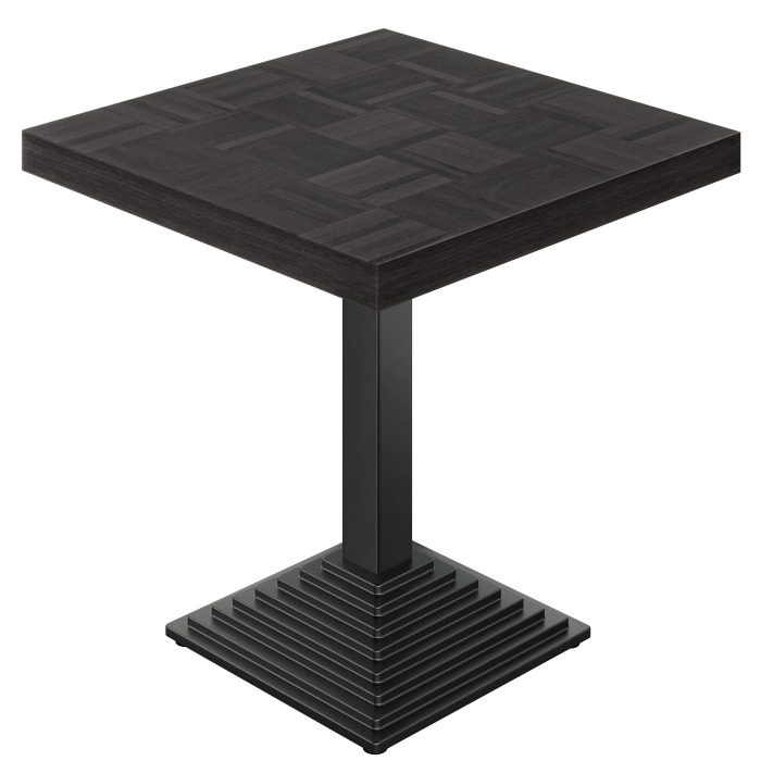 CPY | Tavolo Bistro | L: 70 x 70 cm | H: 82 cm | Nero | Struttura: Nero
