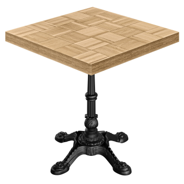 CP | Bistro Tisch | B:T 80 x 80 cm | H 78 cm | Eiche | Gestell: Schwarz