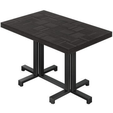 CPA | Table de Bistro | L: 120 x 70 cm | H: 78 cm | Noir | Structure : Noir