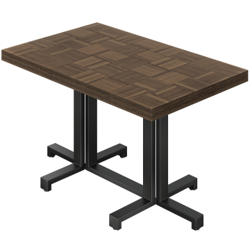 CPA | Bistrobord | B: 120 x 70 cm | H: 78 cm | Valnöt | Fot: Svart