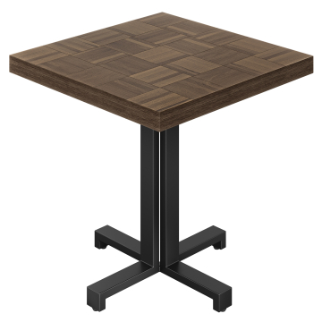 CPA | Bistro Tisch | B:T 80 x 80 cm | H 78 cm | Walnuß | Gestell: Schwarz