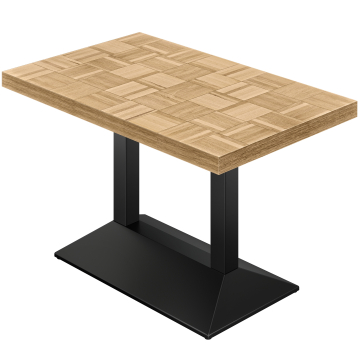 CPL | Tavolo Bistro | L: 130 x 80 cm | H: 82 cm | Rovere | Struttura: Nero