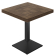 CPL | Bistro-pöytä | K: 70 x 70 cm | K 82 cm | Walnüsse | Runko: Musta