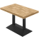 CPY | Bistro Tisch | B:T 120 x 70 cm | H 82 cm | Eiche | Gestell: Schwarz | Säule: 6 x 6 cm