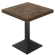 CPY | Bistro Tisch | B:T 80 x 80 cm | H 82 cm | Walnuß | Gestell: Schwarz