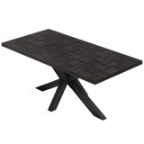 CS | Bistro Tafel | 180 x 90 cm | H 78 cm | Zwart | Frame: Zwart