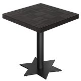 CST | Table de bistrot | L: 80 x 80 cm | H: 78 cm | Noir | Patas : Noir