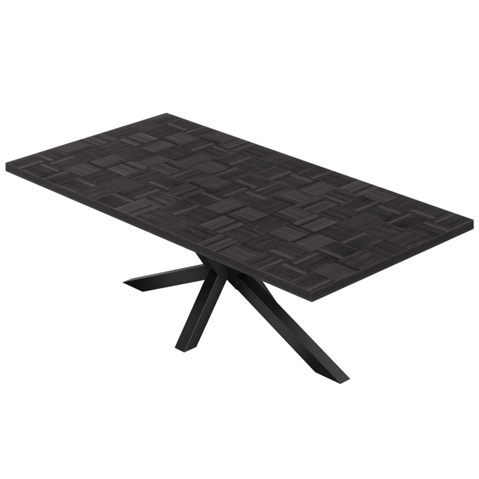 CS | Bistro Tisch | 200 x 100 cm | H 78 cm | Schwarz | Gestell: Schwarz
