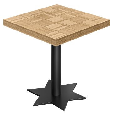 CST | Bistro Tisch | B:T 70 x 70 cm | H 78 cm | Eiche | Gestell: Schwarz
