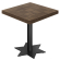 CST | Bistro Tisch | B:T 70 x 70 cm | H 78 cm | Walnuß | Gestell: Schwarz