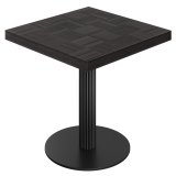 CT | Table de bistrot | L:P 70 x 70 cm | H 77 cm | Noir | Structure : Noir