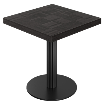CT | Table de bistrot | L : 80 x 80 cm | H : 77 cm | Noir | Structure : Noir