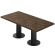 CT | Tavolo da bistrot | L: 160 x P: 90 cm | H: 77 cm | Noce | Struttura: Nera | Ø 50 x P 20 cm