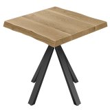 CAMILA | Bistrobord | B: 70 x 70 | H 76 cm | Ek | Ställning: Svart