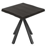 CAMILA | Bistrobord | B: 70 x 70 | H 76 cm | Svart | Ram: Svart