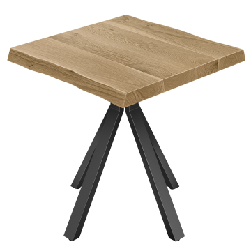 CAMILA | Bistrobord | B: 70 x 70 | H 76 cm | Ek | Ställning: Svart