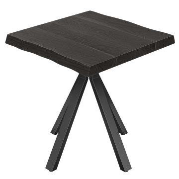 CAMILA | Bistrobord | B: 70 x 70 | H 76 cm | Svart | Ram: Svart