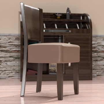 Carlo | Restaurant Leren Stoel | Taupe | Leer