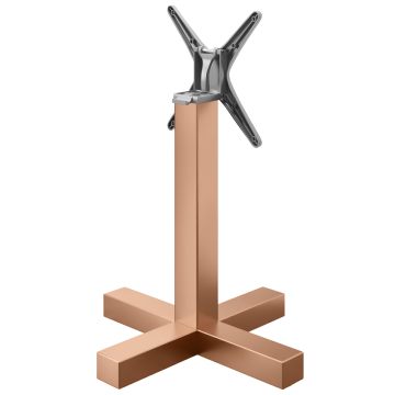 CATANIA | Bistro Tischgestell | Kufper | Höhe: 72 cm | Säule: 8 x 8 cm | Fuß: 58 x 58 cm | Klappbar