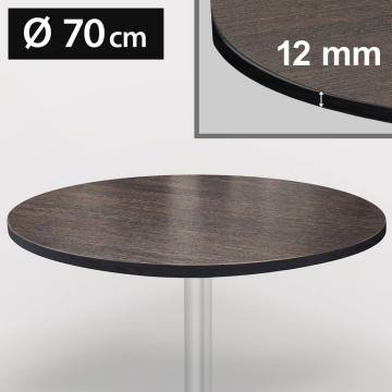 COMPACT | Piano del tavolo HPL Bistro | Ø70cm | Wengé 