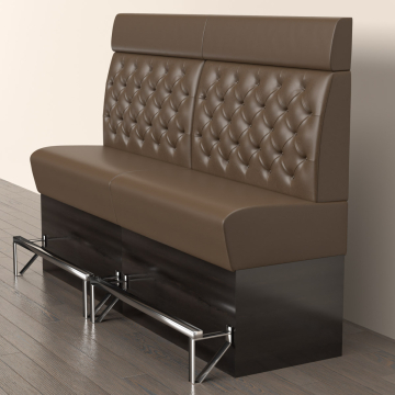 DENVER | Gastro Hochbank | B:H 180 x 158 cm | Braun | Chesterfield | Leder