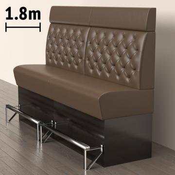 DENVER | Gastro Hochbank | B:H 180 x 158 cm | Braun | Chesterfield | Leder