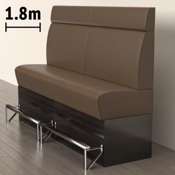 DENVER | Gastro Hochbank | B:H 180 x 158 cm | Braun | Glatt | Leder