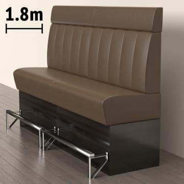 DENVER | Gastro Hochbank | B:H 180 x 158 cm | Braun | Gestreift | Leder
