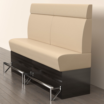 DENVER | Gastro Hochbank | B:H 200 x 158 cm | Creme | Glatt | Leder