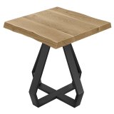DIEGO | Bistro Table | L: 70 x 70 | H: 76 cm | Oak | Frame: Black