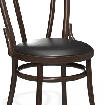 DIJON | Bugholzstuhl | Wenge | Bugholz | Leder Schwarz
