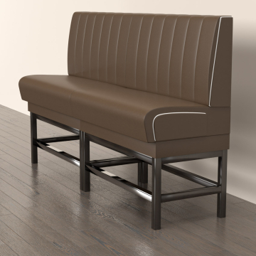 DINER 1 | Sofa para diner | Ancho:Alto 200 x 133 cm | Rayas | Marrón | Piel