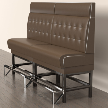 DINER 1 | Ravintola sohvat | S:K 120 x 153 cm | Chesterfield NO-painike | Ruskea | Nahka