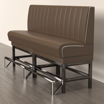 DINER 1 | Sofa para diner | Ancho:Alto 200 x 133 cm | Rayas | Marrón | Piel