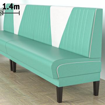 DINER VEGAS 1 | Sofa Diner Resturant | B: H 140 x 103 cm | V quilting | Turkis | lær