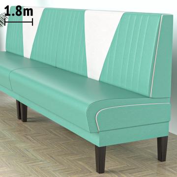 DINER VEGAS 1 | Sofa Diner Resturant | B: H 180 x 103 cm | V quilting | Turkis | lær
