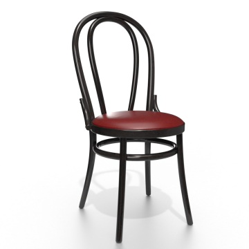 DIJON | Bentwood Chair | Black | Bentwood | Leather Bordeaux