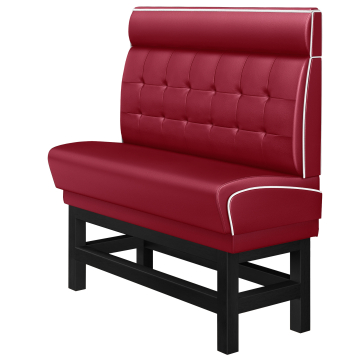 DINER 1 | Diner Hochbank | B:H 120 x 153 cm | Chesterfield NO Button | Rot | Leder