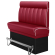 DINER 2 | Banquette haute professionnel | L:H 120 x 153 cm | Rayé | Rouge | Cuir