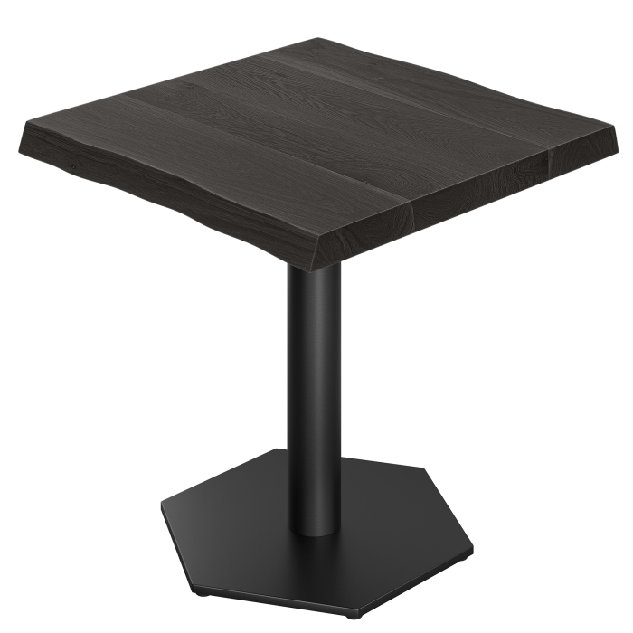 ELIO | Tavolo Bistro | L: 70 x 70 | H: 76 cm | Nero | Base: Nero