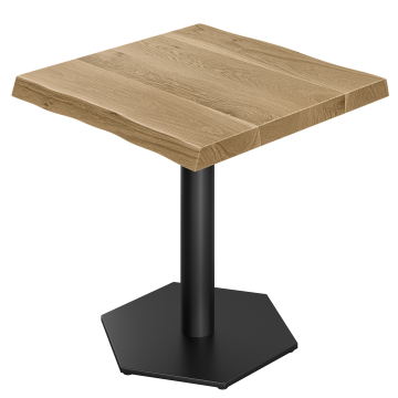 ELIO | Bistrotafel | B: 70 x 70 | H: 76 cm | Eiken | Frame: Zwart