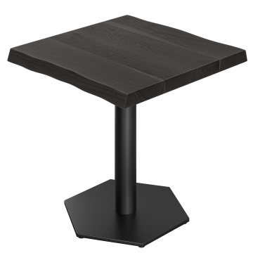 ELIO | Bistrotafel | B: 70 x 70 | H 76 cm | Zwart | Onderstel: Zwart