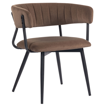 Elin | Hotellstol | Brun | Sammet