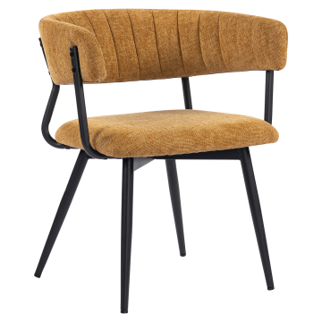 Elin | Hotellstol | Honningbrun | Stoff/Tekstil