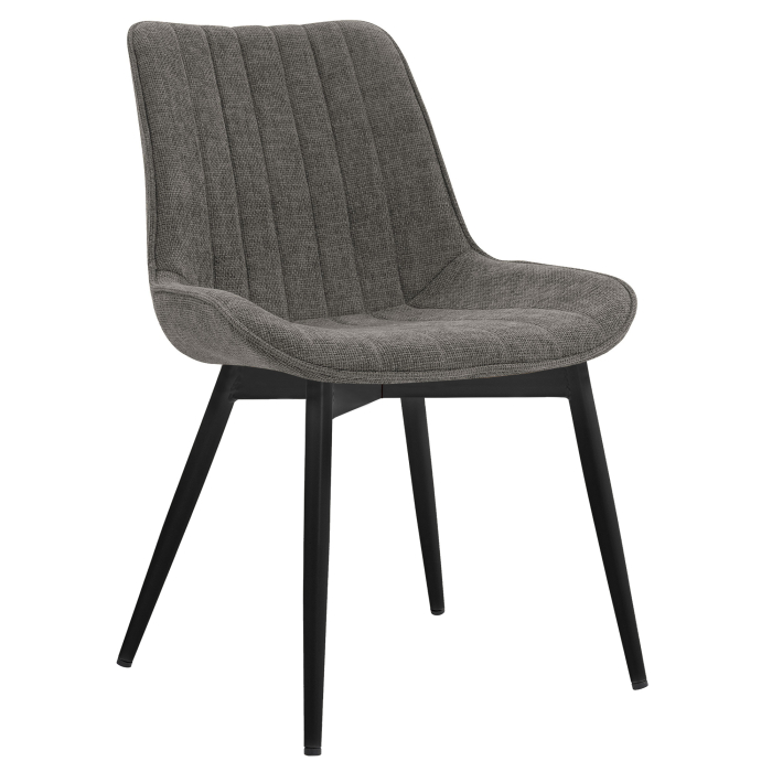 EMILY | Chaise d'hôtel | Tissu/Textile | Gris