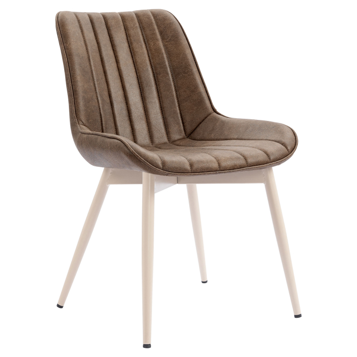 EMILY | Hotel Chair | Leather | Brown