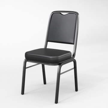 ENZIO | Chaise de bistro | Noir | Cuir