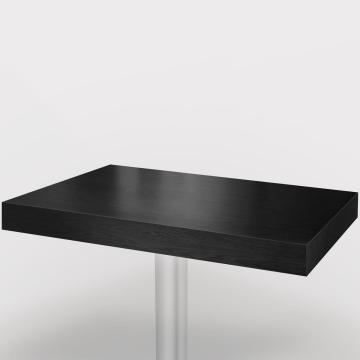 BRASIL | Piano tavolo da bistrot | 120x70cm | Nero | Legno rettangolare