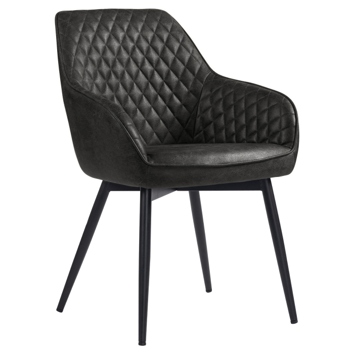 Eva | Hotellstol | Svart | Läder