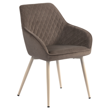 Eva | Hotel Krzesło | Brązowy | Welur | Stelaż Biały